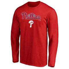 Philadelphia Phillies Team Lockup Long Sleeve T-Shirt - - MLB Discount