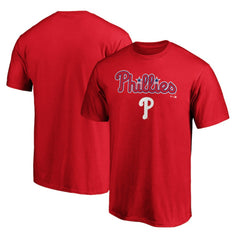 Philadelphia Phillies Team Lockup T-Shirt - Red - MLB Lifestyle