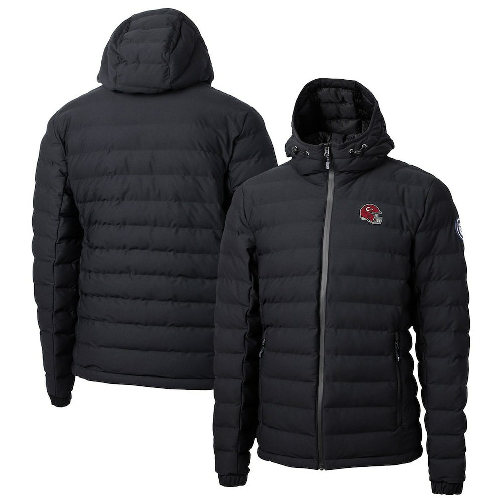 Kansas City Chiefs Cutter & Buck Helmet Mission Ridge Repreve Eco Insulated Puffer Full-Zip Jacket Black