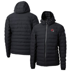 Kansas City Chiefs Cutter & Buck Helmet Mission Ridge Repreve Eco Insulated Puffer Full-Zip Jacket Black