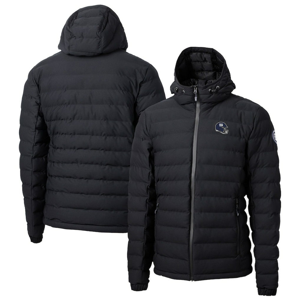 New York Giants Cutter & Buck Helmet Mission Ridge Repreve Eco Insulated Puffer Full-Zip Jacket Black