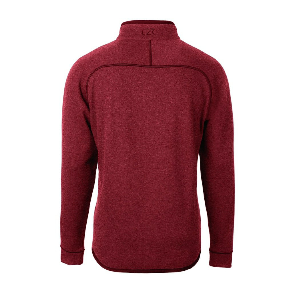 San Francisco 49ers Cutter & Buck Helmet Mainsail Sweater-Knit Half-Zip Pullover Jacket Red