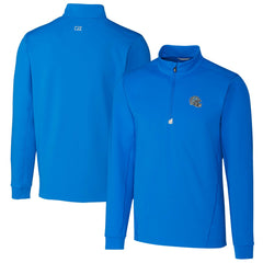 Detroit Lions Cutter & Buck Helmet Traverse Stretch Quarter-Zip Pullover Top Blue