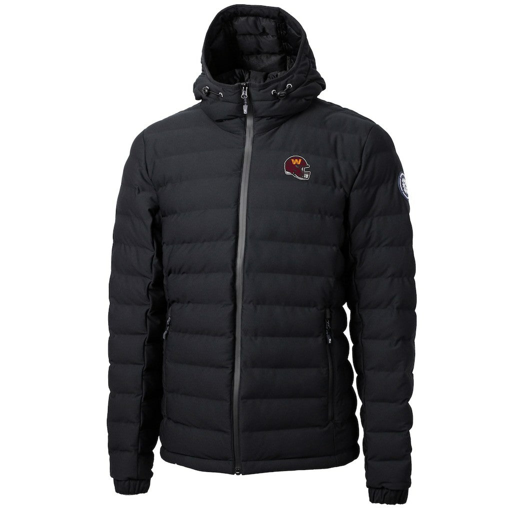 Washington Commanders Cutter & Buck Helmet Mission Ridge Repreve Eco Insulated Puffer Full-Zip Jacket Black