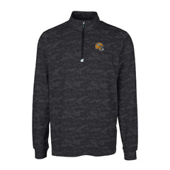 Green Bay Packers Cutter & Buck Helmet Traverse Camo Print Stretch Quarter-Zip Pullover Top Black