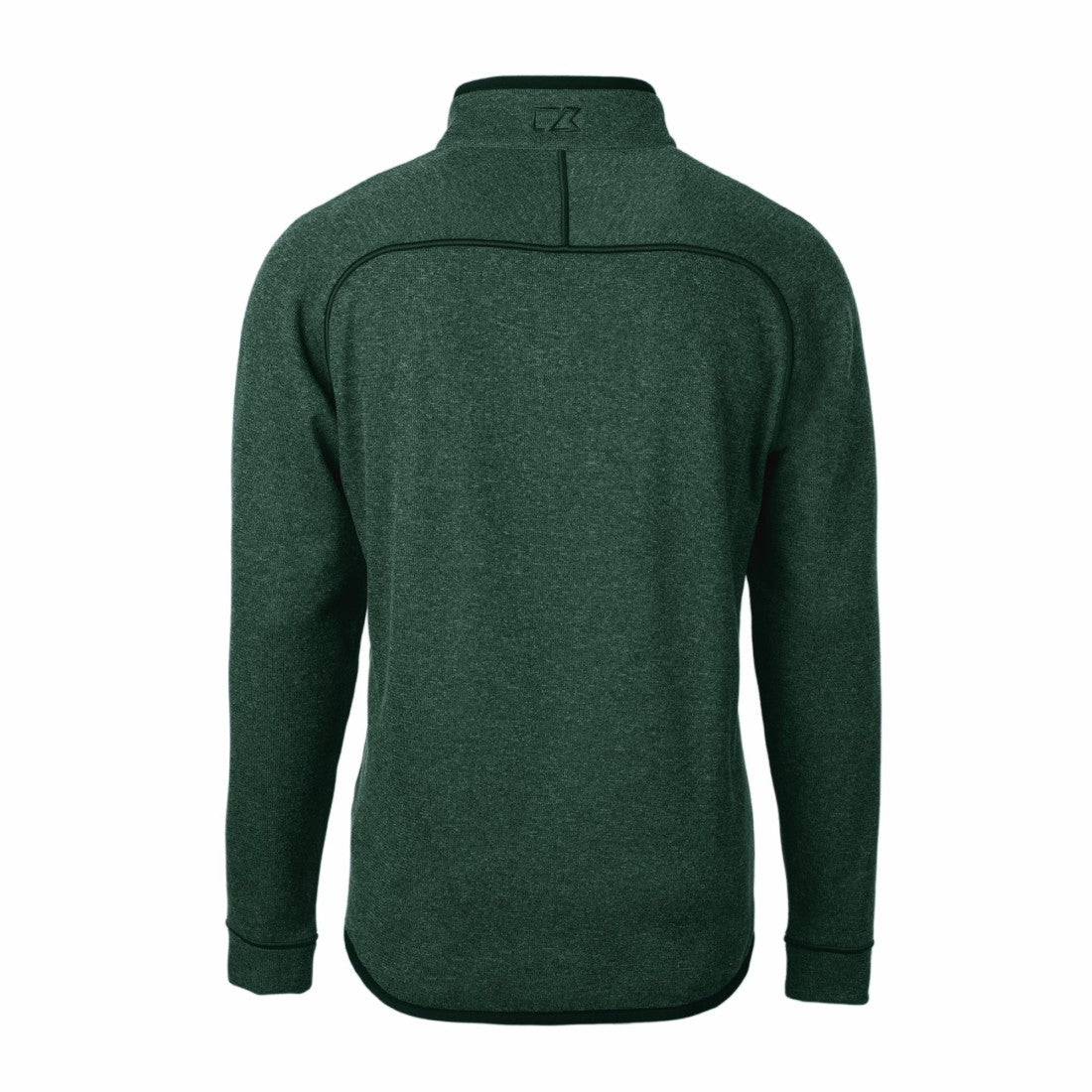 Green Bay Packers Cutter & Buck Helmet Mainsail Sweater-Knit Half-Zip Pullover Jacket Hunter Green