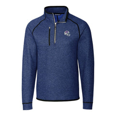 Buffalo Bills Cutter & Buck Helmet Mainsail Sweater-Knit Half-Zip Pullover Jacket Blue