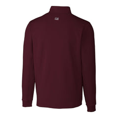 Washington Commanders Cutter & Buck Helmet Traverse Stretch Quarter-Zip Pullover Top Burgundy