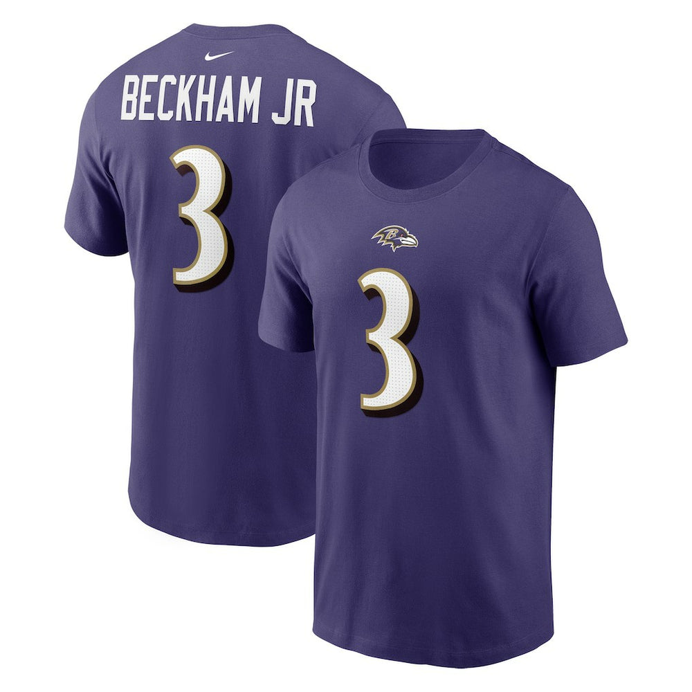 Nike Odell Beckham Jr. Baltimore Ravens Player Name & Number T-Shirt Purple