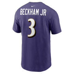 Nike Odell Beckham Jr. Baltimore Ravens Player Name & Number T-Shirt Purple