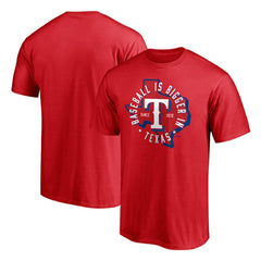 Texas Rangers Hometown Collection Baseball Is Bigger In Texas T-Shirt - Red - MLB Sale