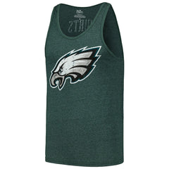 Jalen Hurts Philadelphia Eagles Majestic Threads Name & Number Tri-Blend Tank Top Green