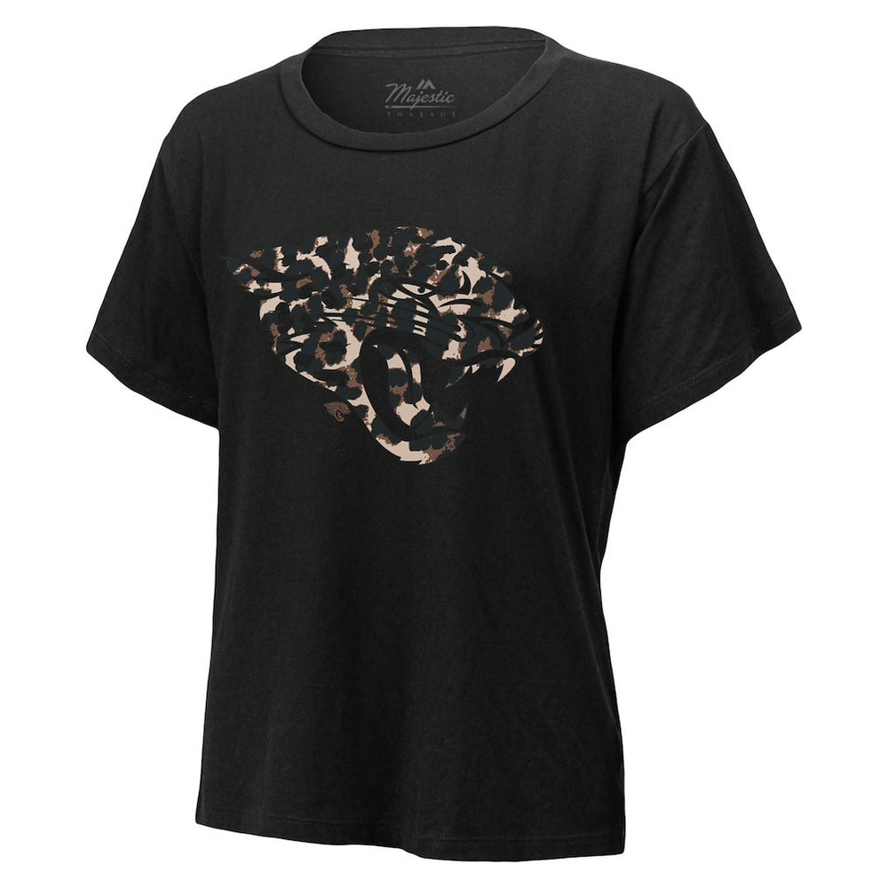 Trevor Lawrence Jacksonville Jaguars Majestic Threads Women's Leopard Player Name & Number T-Shirt Black