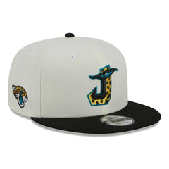 Jacksonville Jaguars New Era City Originals 9FIFTY Snapback Hat Cream/Black