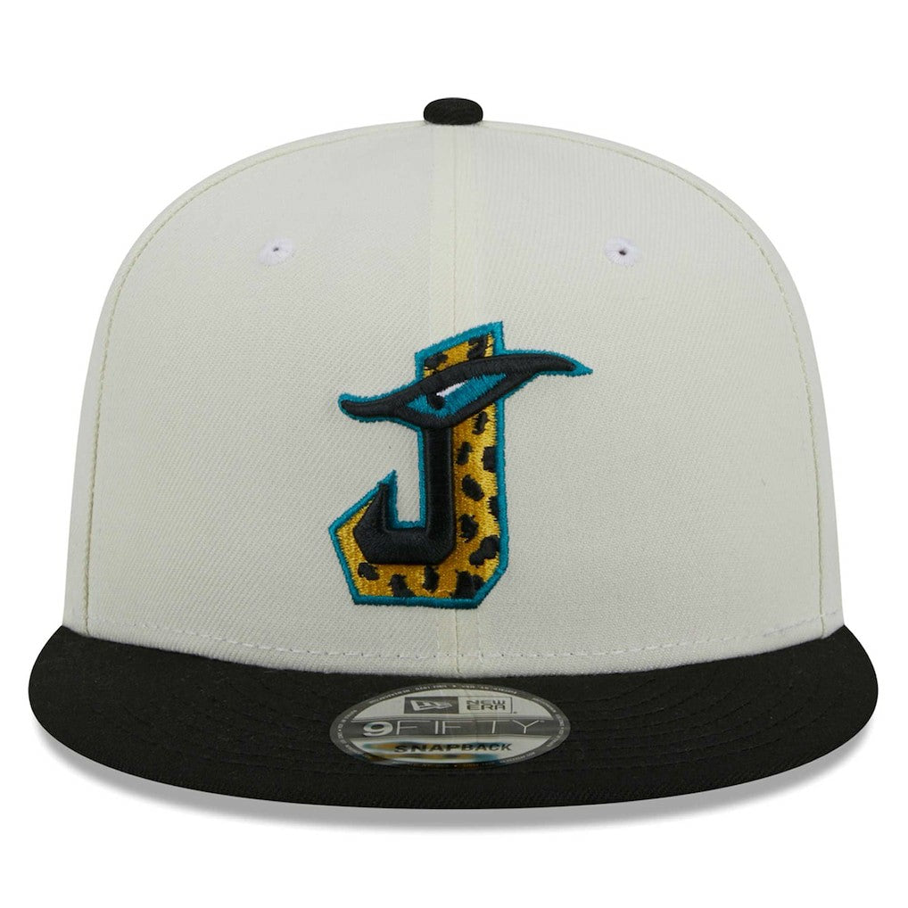 Jacksonville Jaguars New Era City Originals 9FIFTY Snapback Hat Cream/Black
