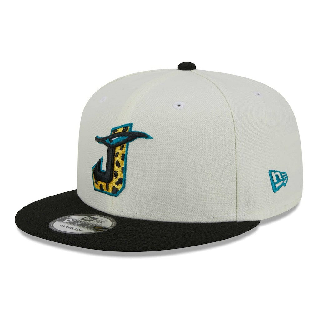 Jacksonville Jaguars New Era City Originals 9FIFTY Snapback Hat Cream/Black