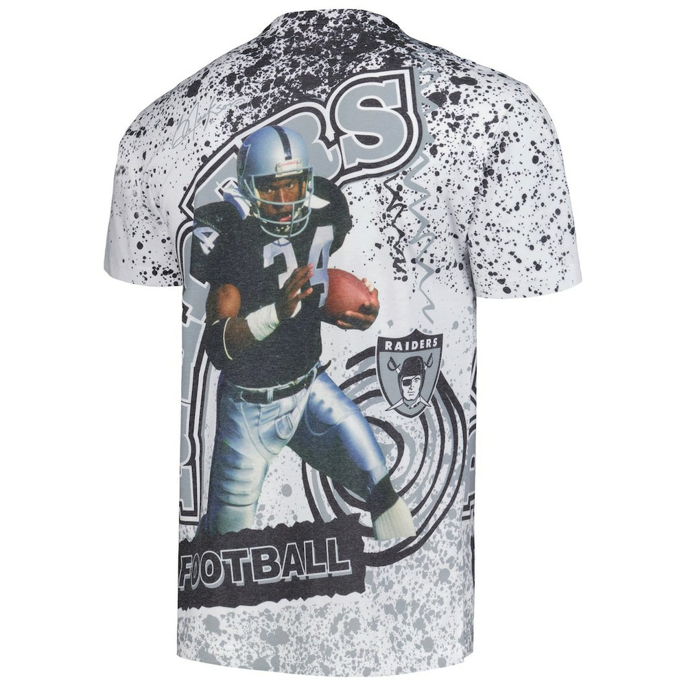 Mitchell & Ness Bo Jackson Las Vegas Raiders Retired Player Name & Number Burst T-Shirt White