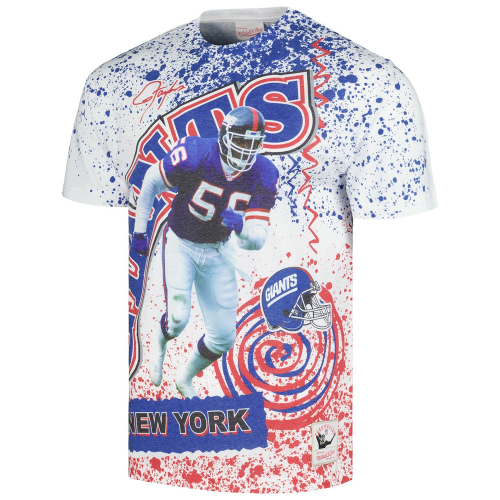 Mitchell & Ness New York Giants Retired Player Name & Number Burst T-Shirt White