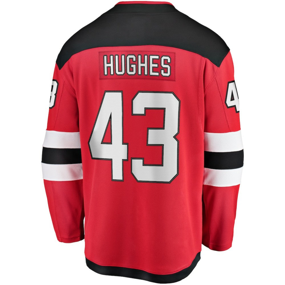 Luke Hughes New Jersey Devils Fanatics Home Breakaway Player Jersey - Red - NHL 200094649
