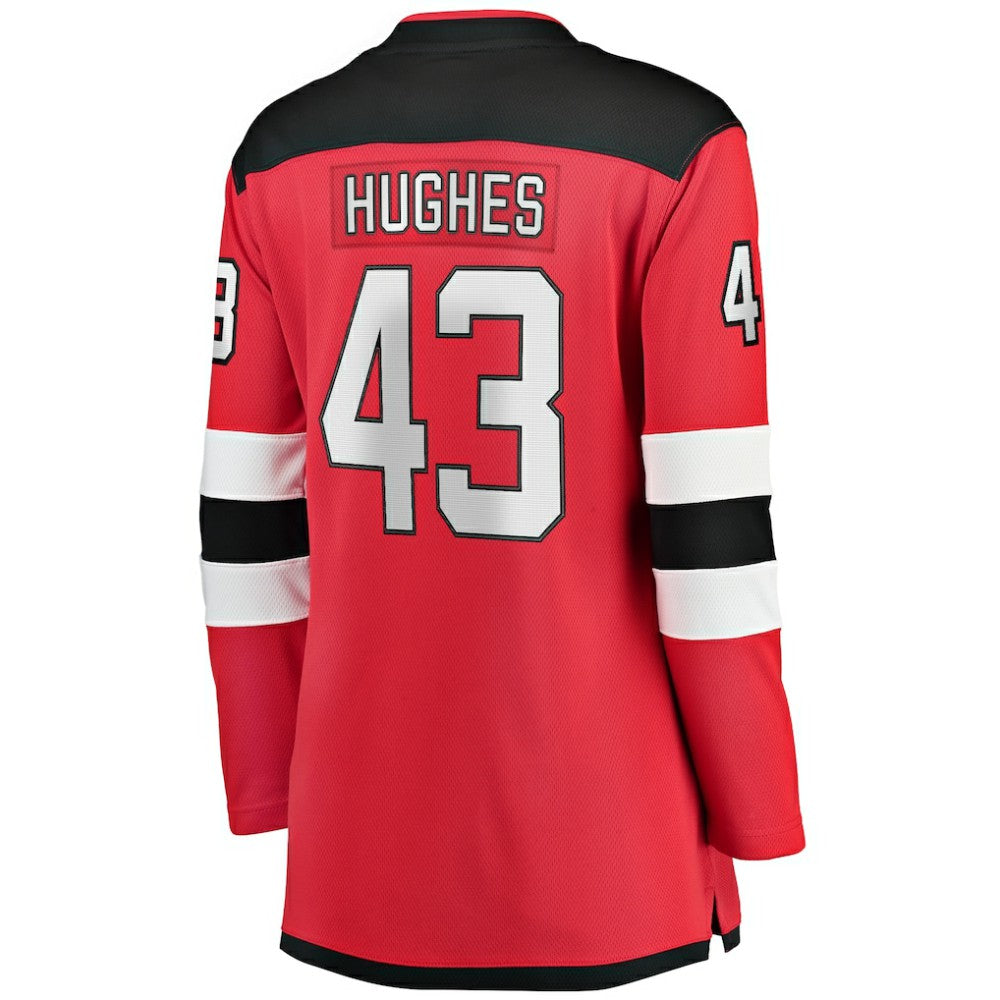 Luke Hughes New Jersey Devils Fanatics Women's Home Breakaway Player Jersey - Red - NHL 200094650