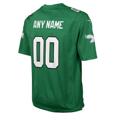 Nike Philadelphia Eagles Youth Alternate Custom Game Jersey Kelly Green