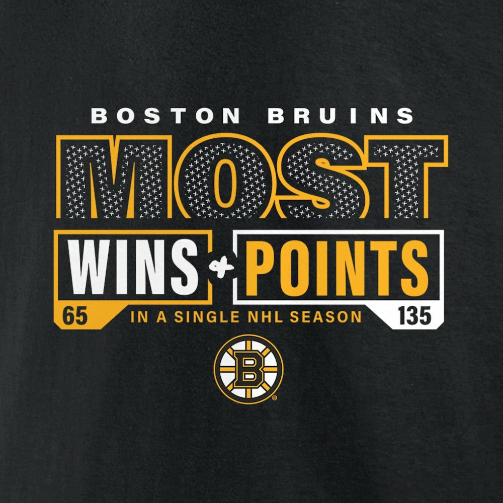 Boston Bruins Most Ever NHL Wins & Points T-Shirt - Black - NHL 200096044