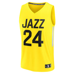 Walker Kessler Utah Jazz Youth Fast Break Player Jersey Icon Edition Yellow | Fanatics outlet