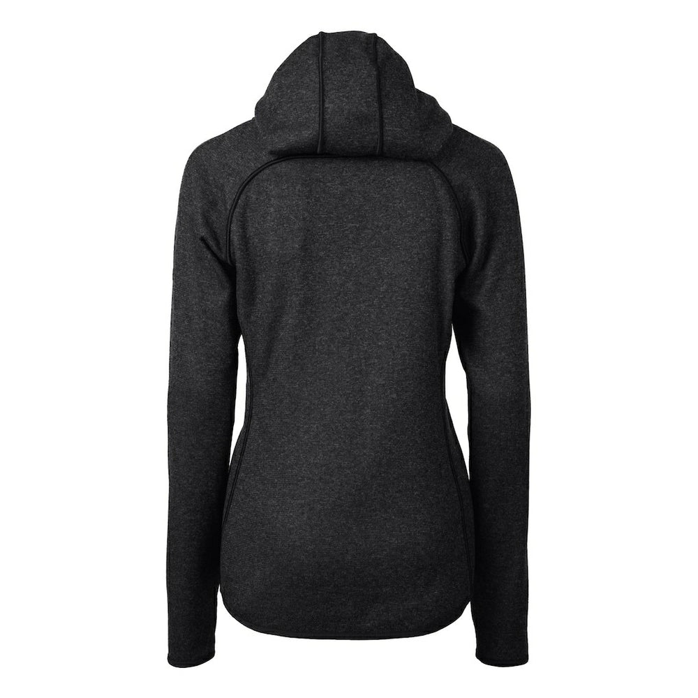New Orleans Saints Cutter & Buck Women's Helmet Logo Mainsail Sweater-Knit Full-Zip Hoodie Charcoal