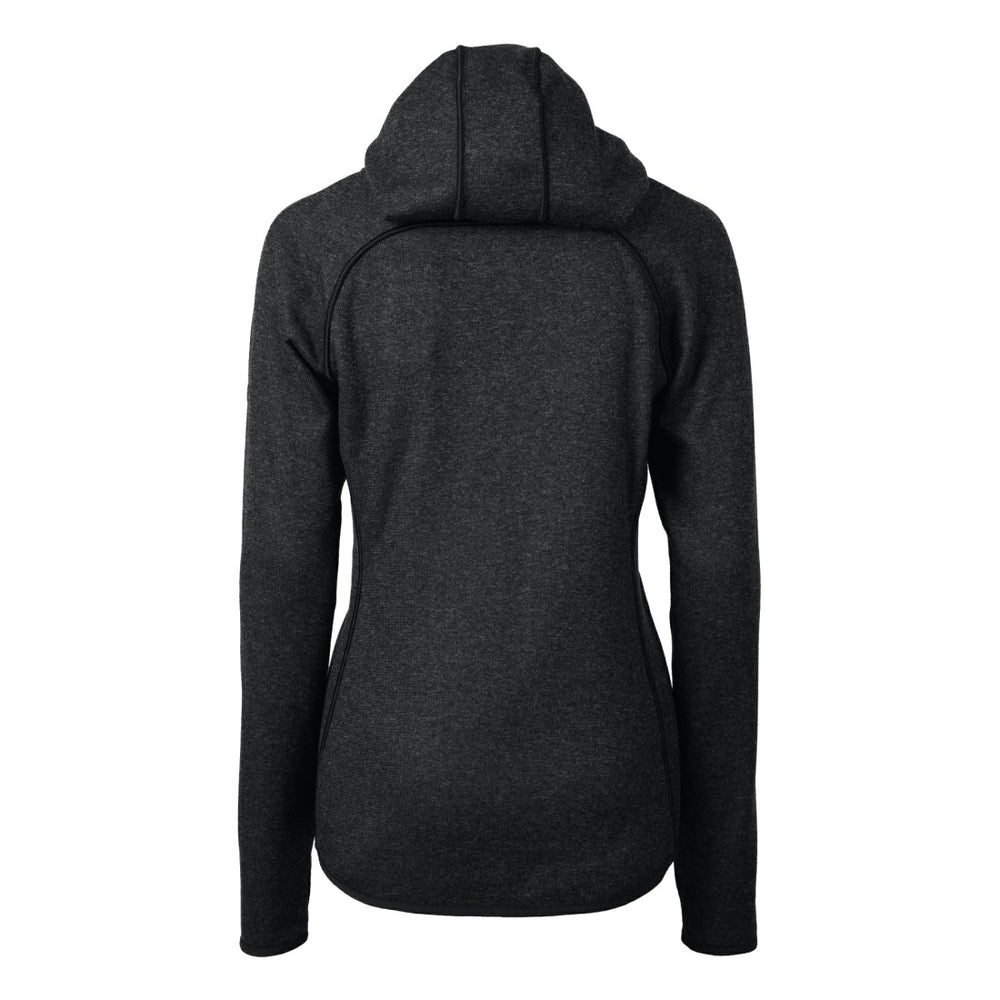 Detroit Lions Cutter & Buck Women's Helmet Logo Mainsail Sweater-Knit Full-Zip Hoodie Charcoal