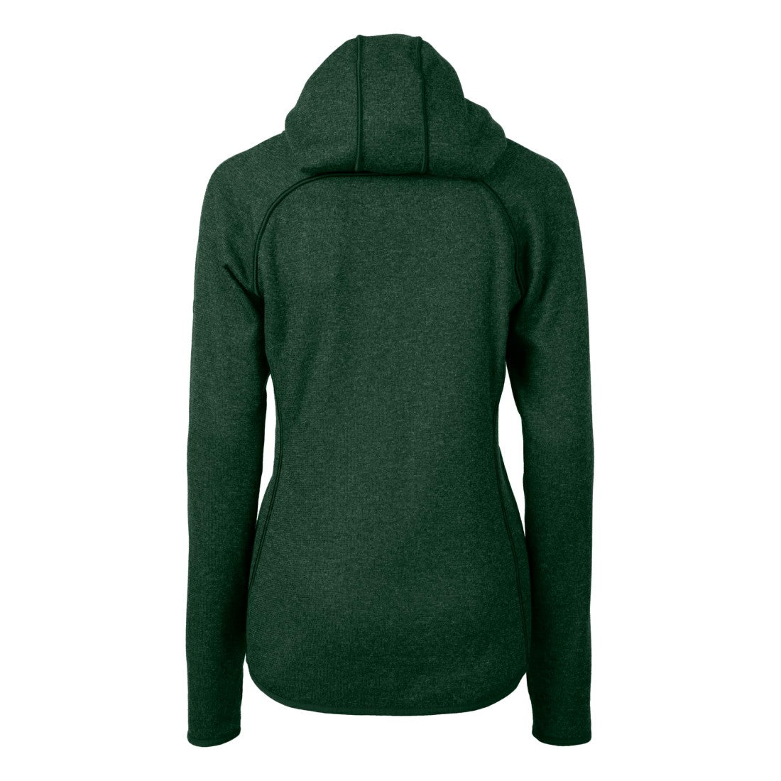 Green Bay Packers Cutter & Buck Women's Helmet Logo Mainsail Sweater-Knit Full-Zip Hoodie Green