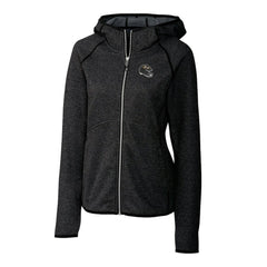 Baltimore Ravens Cutter & Buck Women's Helmet Logo Mainsail Sweater-Knit Full-Zip Hoodie Charcoal