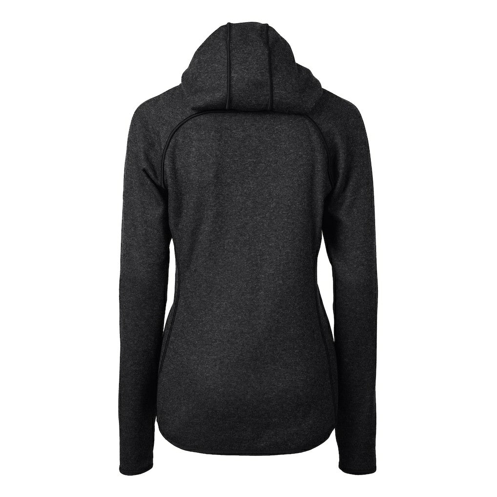 Baltimore Ravens Cutter & Buck Women's Helmet Logo Mainsail Sweater-Knit Full-Zip Hoodie Charcoal