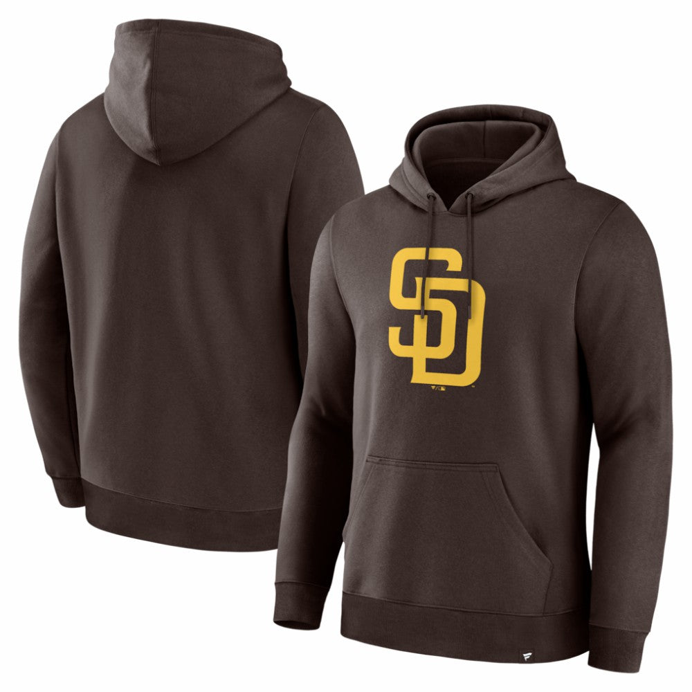 San Diego Padres Fanatics Primary Logo Legacy Hoodie - Brown - Fanatics on Sale