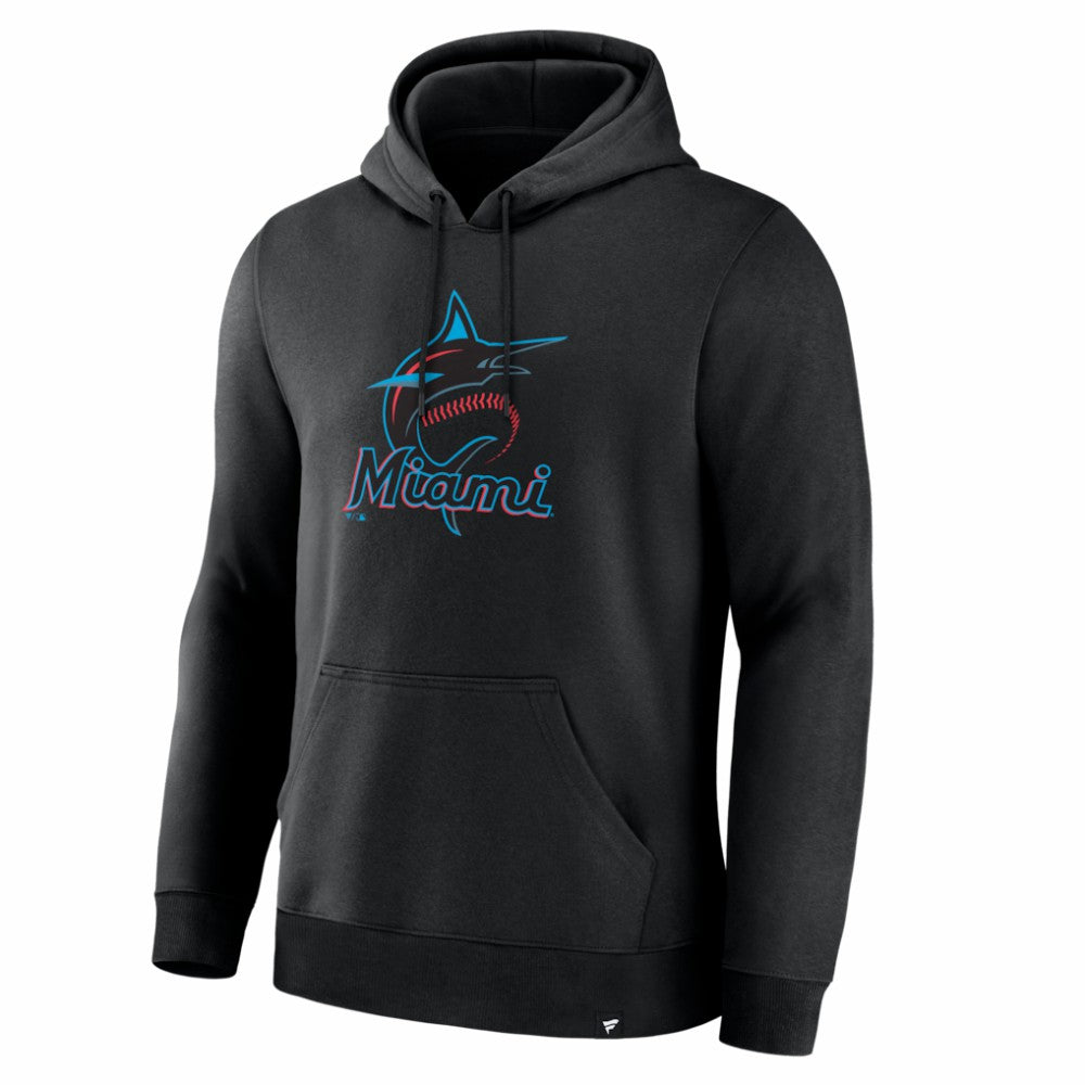 Miami Marlins Fanatics Primary Logo Legacy Hoodie - Black - Fanatics Discount