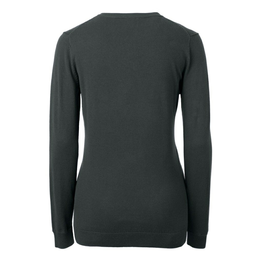Arizona Cardinals Cutter & Buck Women's Helmet Logo Lakemont Tri-Blend V-Neck Pullover Sweater Charcoal