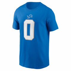 Nike Jahmyr Gibbs Detroit Lions Name & Number T-Shirt Blue