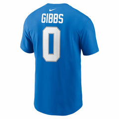 Nike Jahmyr Gibbs Detroit Lions Name & Number T-Shirt Blue