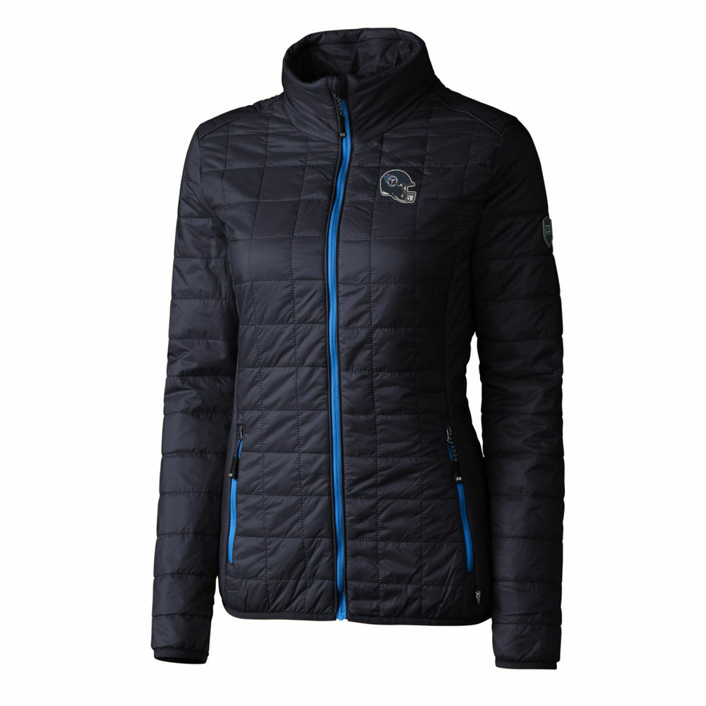 Tennessee Titans Cutter & Buck Women's Helmet Logo Rainier PrimaLoft Eco Insulated Full-Zip Puffer Jacket Navy