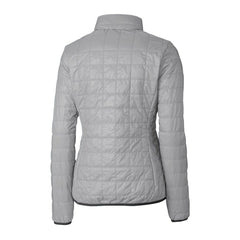 Baltimore Ravens Cutter & Buck Women's Helmet Logo Rainier PrimaLoft Eco Insulated Full-Zip Puffer Jacket Gray