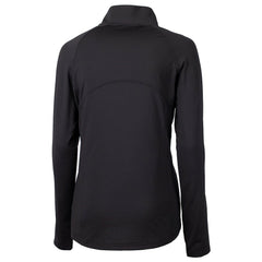 Green Bay Packers Cutter & Buck Women's Helmet Logo Adapt Eco Knit Stretch Recycled Half-Zip Pullover Top Black