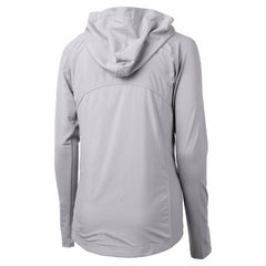 Minnesota Vikings Cutter & Buck Women's Helmet Logo Adapt Eco Knit Hybrid Recycled Full-Zip Hoodie Heather Gray