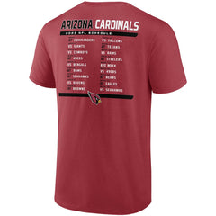Fanatics Arizona Cardinals Two-Pack 2023 Schedule T-Shirt Combo Set Cardinal/White