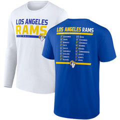 Fanatics Los Angeles Rams Two-Pack 2023 Schedule T-Shirt Combo Set Royal/White