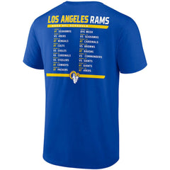 Fanatics Los Angeles Rams Two-Pack 2023 Schedule T-Shirt Combo Set Royal/White