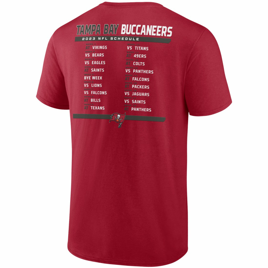 Fanatics Tampa Bay Buccaneers Two-Pack 2023 Schedule T-Shirt Combo Set Red/White