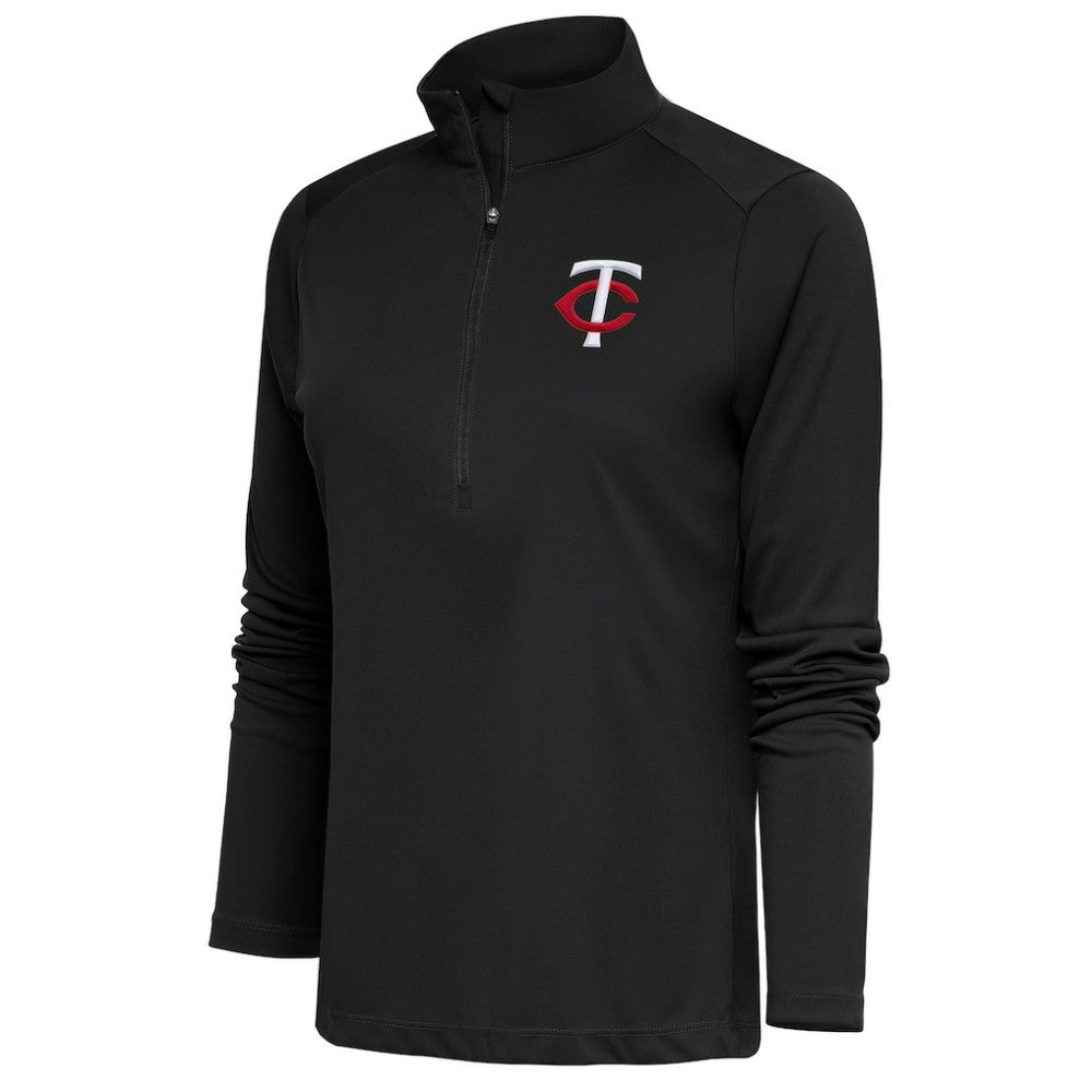 Minnesota Twins Antigua Women's Tribute Half-Zip Pullover Top - Gray - MLB on Sale