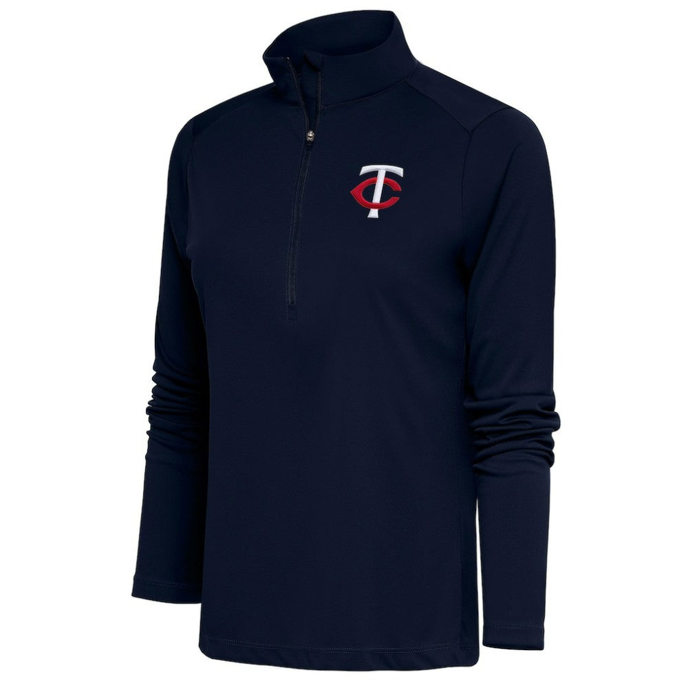 Minnesota Twins Antigua Women's Tribute Half-Zip Pullover Top - Navy - MLB Discount