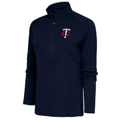 Minnesota Twins Antigua Women's Tribute Half-Zip Pullover Top - Navy - MLB Discount