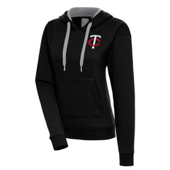 Minnesota Twins Antigua Women's Victory Pullover Hoodie - Black - MLB Discount