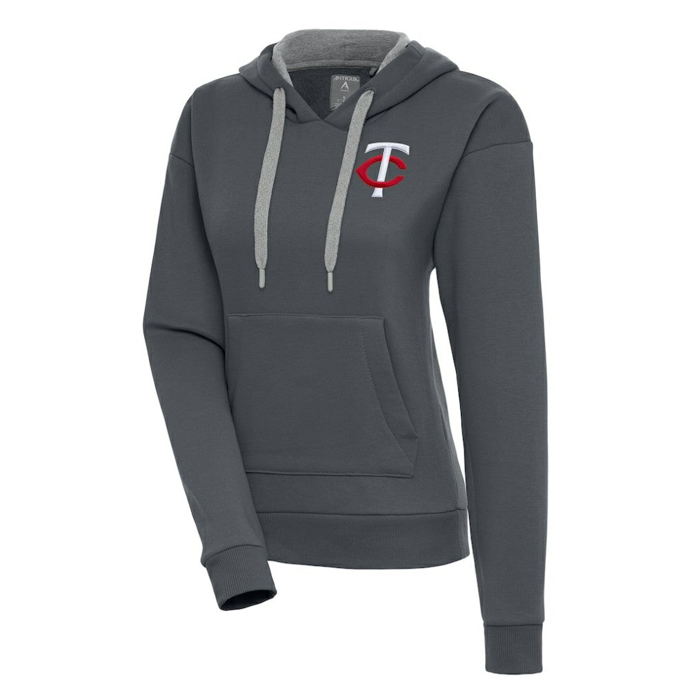 Minnesota Twins Antigua Women's Victory Pullover Hoodie - Charcoal - MLB Discount